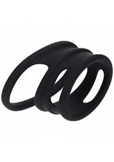 LEVELZ - Set of 4 Silicone Cock & Ball Rings - Black